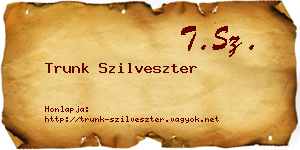 Trunk Szilveszter névjegykártya