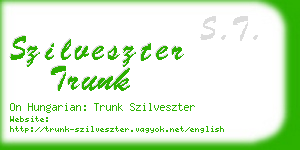 szilveszter trunk business card